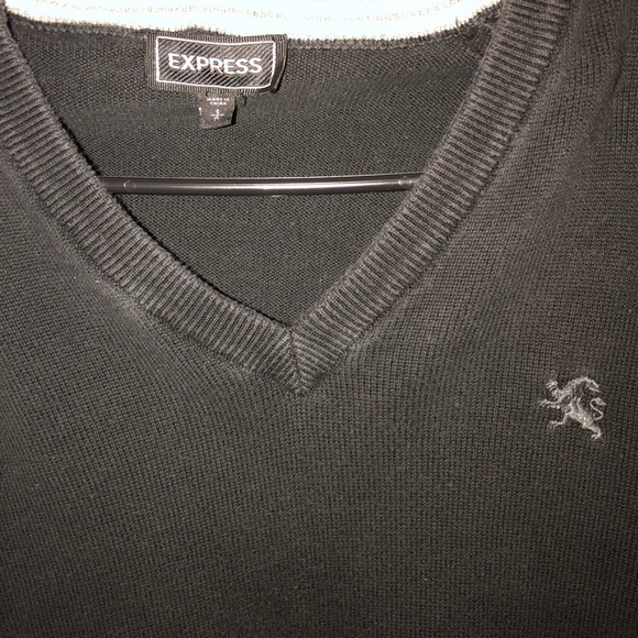 Black, Express V-Neck Sweater - Picture 2 of 2